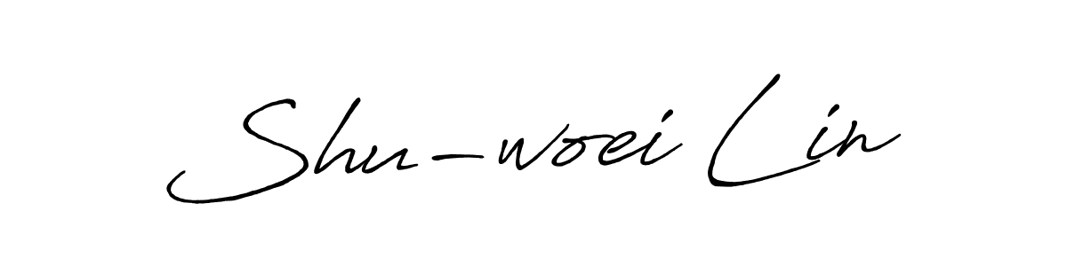 The best way (Antro_Vectra_Bolder) to make a short signature is to pick only two or three words in your name. The name Shu-woei Lin include a total of six letters. For converting this name. Shu-woei Lin signature style 7 images and pictures png