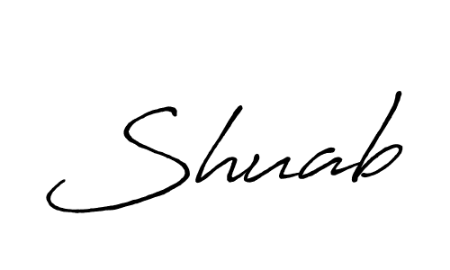 Make a beautiful signature design for name Shuab. With this signature (Antro_Vectra_Bolder) style, you can create a handwritten signature for free. Shuab signature style 7 images and pictures png