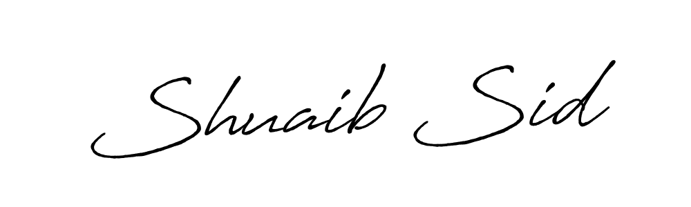 This is the best signature style for the Shuaib Sid name. Also you like these signature font (Antro_Vectra_Bolder). Mix name signature. Shuaib Sid signature style 7 images and pictures png