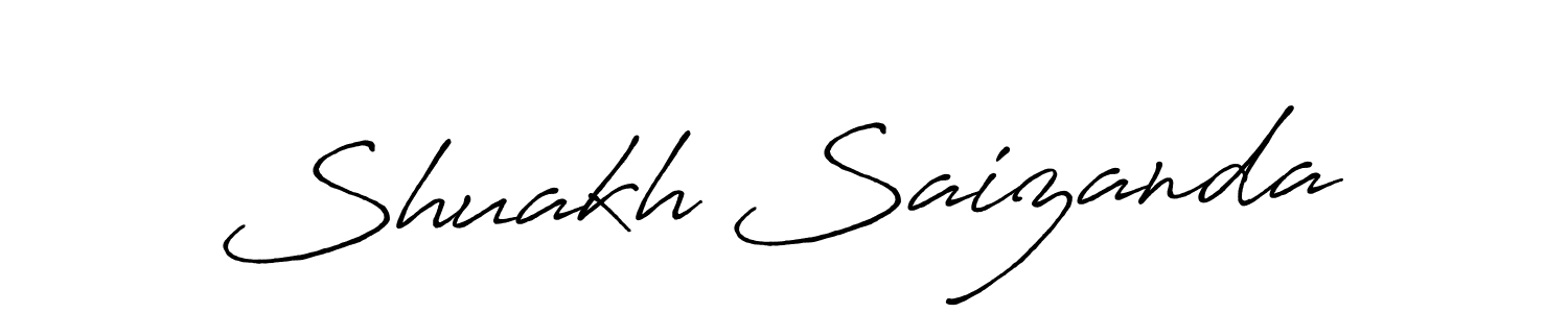 How to make Shuakh Saizanda name signature. Use Antro_Vectra_Bolder style for creating short signs online. This is the latest handwritten sign. Shuakh Saizanda signature style 7 images and pictures png