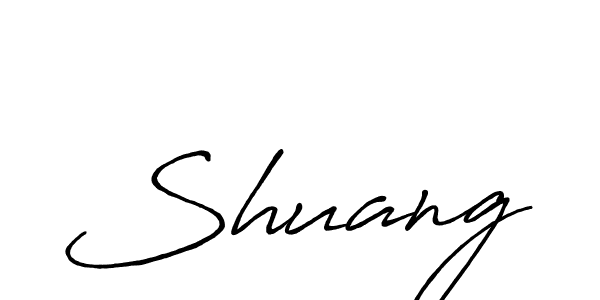 Create a beautiful signature design for name Shuang. With this signature (Antro_Vectra_Bolder) fonts, you can make a handwritten signature for free. Shuang signature style 7 images and pictures png