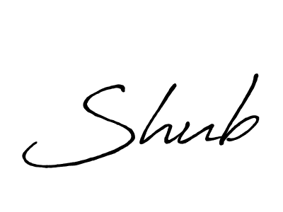 Shub stylish signature style. Best Handwritten Sign (Antro_Vectra_Bolder) for my name. Handwritten Signature Collection Ideas for my name Shub. Shub signature style 7 images and pictures png