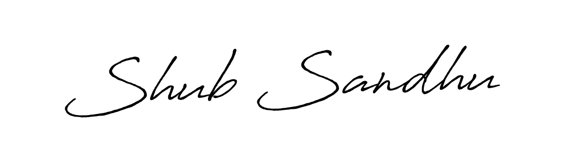 The best way (Antro_Vectra_Bolder) to make a short signature is to pick only two or three words in your name. The name Shub Sandhu include a total of six letters. For converting this name. Shub Sandhu signature style 7 images and pictures png