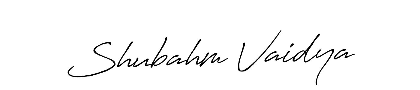 Use a signature maker to create a handwritten signature online. With this signature software, you can design (Antro_Vectra_Bolder) your own signature for name Shubahm Vaidya. Shubahm Vaidya signature style 7 images and pictures png