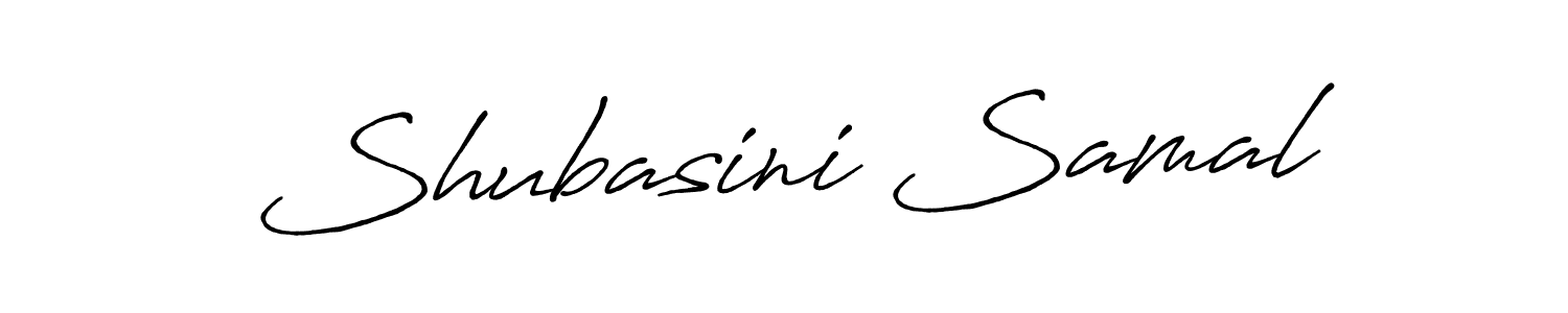 Design your own signature with our free online signature maker. With this signature software, you can create a handwritten (Antro_Vectra_Bolder) signature for name Shubasini Samal. Shubasini Samal signature style 7 images and pictures png