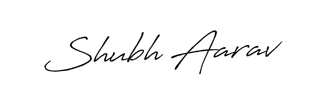 Shubh Aarav stylish signature style. Best Handwritten Sign (Antro_Vectra_Bolder) for my name. Handwritten Signature Collection Ideas for my name Shubh Aarav. Shubh Aarav signature style 7 images and pictures png