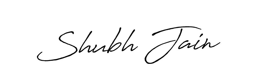 Shubh Jain stylish signature style. Best Handwritten Sign (Antro_Vectra_Bolder) for my name. Handwritten Signature Collection Ideas for my name Shubh Jain. Shubh Jain signature style 7 images and pictures png