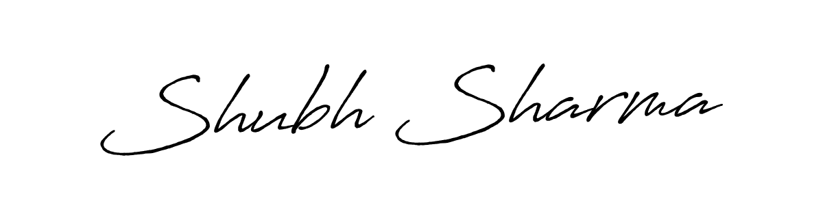 Shubh Sharma stylish signature style. Best Handwritten Sign (Antro_Vectra_Bolder) for my name. Handwritten Signature Collection Ideas for my name Shubh Sharma. Shubh Sharma signature style 7 images and pictures png