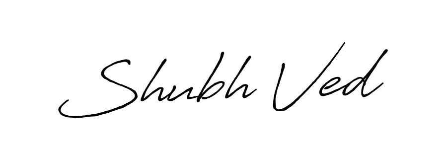 Also You can easily find your signature by using the search form. We will create Shubh Ved name handwritten signature images for you free of cost using Antro_Vectra_Bolder sign style. Shubh Ved signature style 7 images and pictures png