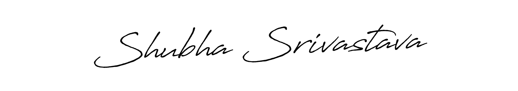 Make a beautiful signature design for name Shubha Srivastava. With this signature (Antro_Vectra_Bolder) style, you can create a handwritten signature for free. Shubha Srivastava signature style 7 images and pictures png
