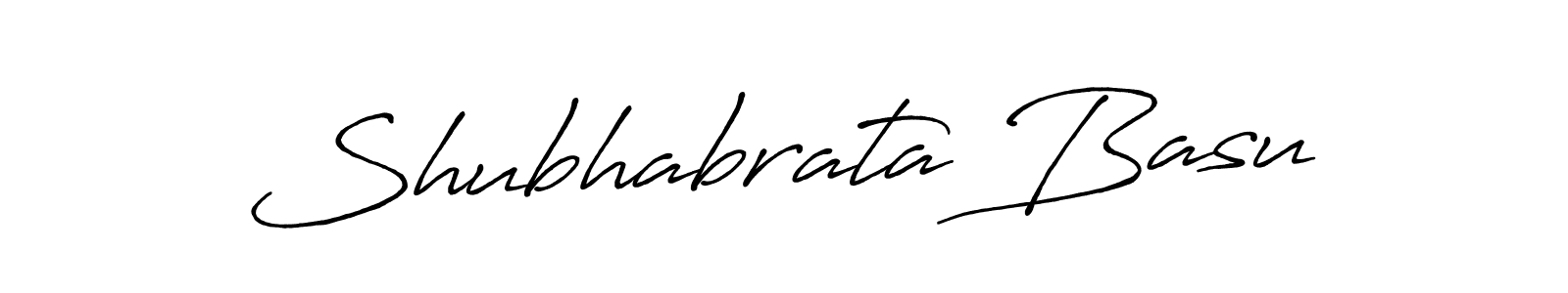 The best way (Antro_Vectra_Bolder) to make a short signature is to pick only two or three words in your name. The name Shubhabrata Basu include a total of six letters. For converting this name. Shubhabrata Basu signature style 7 images and pictures png