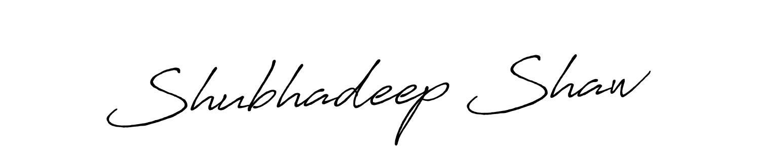 Design your own signature with our free online signature maker. With this signature software, you can create a handwritten (Antro_Vectra_Bolder) signature for name Shubhadeep Shaw. Shubhadeep Shaw signature style 7 images and pictures png