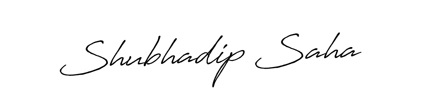 Make a beautiful signature design for name Shubhadip Saha. With this signature (Antro_Vectra_Bolder) style, you can create a handwritten signature for free. Shubhadip Saha signature style 7 images and pictures png