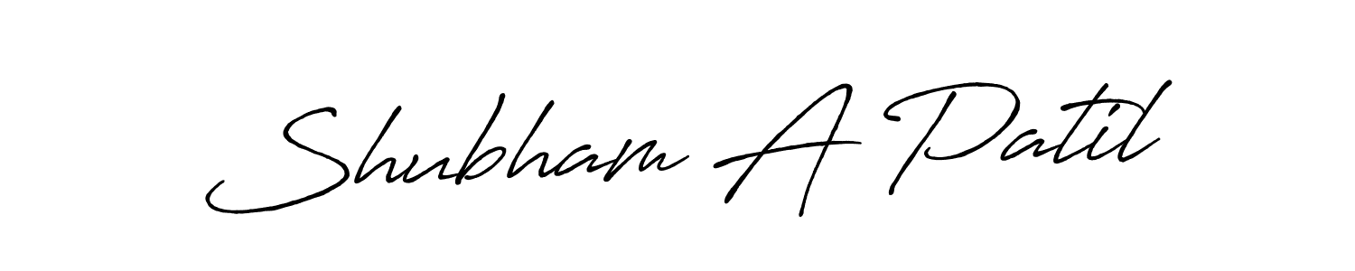 Once you've used our free online signature maker to create your best signature Antro_Vectra_Bolder style, it's time to enjoy all of the benefits that Shubham A Patil name signing documents. Shubham A Patil signature style 7 images and pictures png