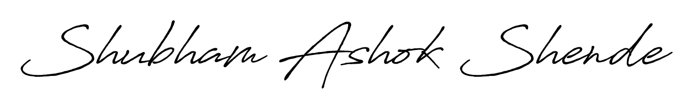 The Antro_Vectra_Bolder signature style provides a bold statement for name Shubham Ashok Shende. Designed for business owners, executives, and leaders. Shubham Ashok Shende signature style 7 images and pictures png