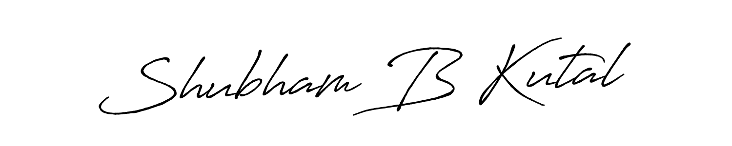 Use a signature maker to create a handwritten signature online. With this signature software, you can design (Antro_Vectra_Bolder) your own signature for name Shubham B Kutal. Shubham B Kutal signature style 7 images and pictures png