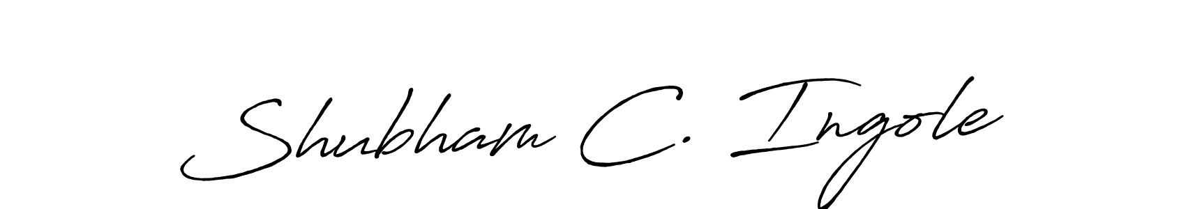 Shubham C. Ingole stylish signature style. Best Handwritten Sign (Antro_Vectra_Bolder) for my name. Handwritten Signature Collection Ideas for my name Shubham C. Ingole. Shubham C. Ingole signature style 7 images and pictures png