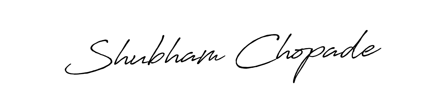 The best way (Antro_Vectra_Bolder) to make a short signature is to pick only two or three words in your name. The name Shubham Chopade include a total of six letters. For converting this name. Shubham Chopade signature style 7 images and pictures png