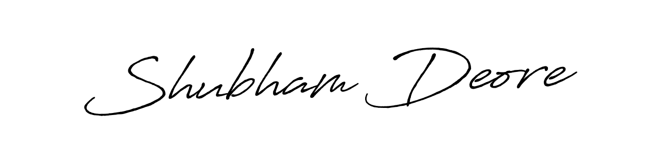 Create a beautiful signature design for name Shubham Deore. With this signature (Antro_Vectra_Bolder) fonts, you can make a handwritten signature for free. Shubham Deore signature style 7 images and pictures png