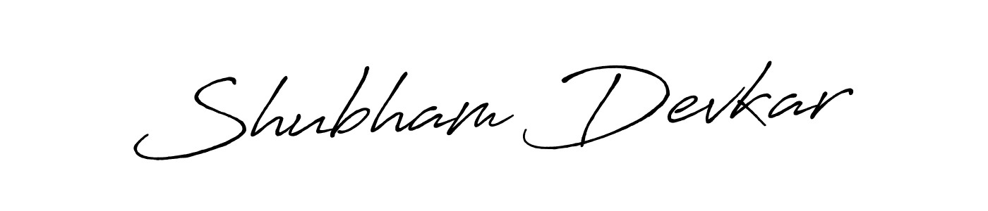 Design your own signature with our free online signature maker. With this signature software, you can create a handwritten (Antro_Vectra_Bolder) signature for name Shubham Devkar. Shubham Devkar signature style 7 images and pictures png