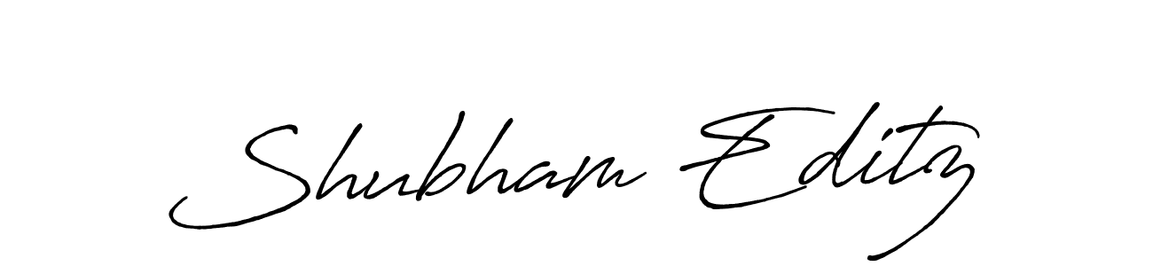 Create a beautiful signature design for name Shubham Editz. With this signature (Antro_Vectra_Bolder) fonts, you can make a handwritten signature for free. Shubham Editz signature style 7 images and pictures png