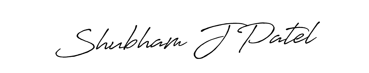 How to make Shubham J Patel signature? Antro_Vectra_Bolder is a professional autograph style. Create handwritten signature for Shubham J Patel name. Shubham J Patel signature style 7 images and pictures png