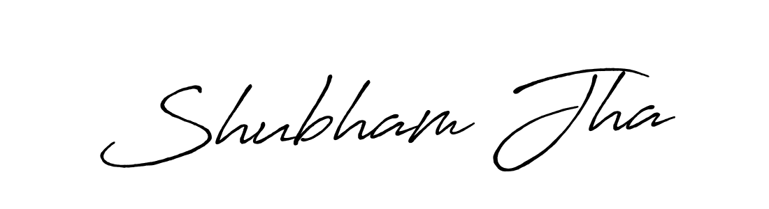 Shubham Jha stylish signature style. Best Handwritten Sign (Antro_Vectra_Bolder) for my name. Handwritten Signature Collection Ideas for my name Shubham Jha. Shubham Jha signature style 7 images and pictures png