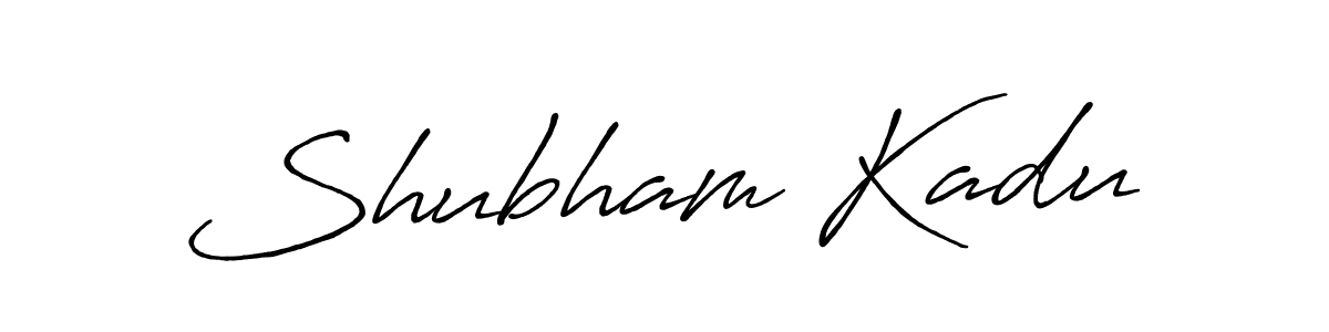 Design your own signature with our free online signature maker. With this signature software, you can create a handwritten (Antro_Vectra_Bolder) signature for name Shubham Kadu. Shubham Kadu signature style 7 images and pictures png