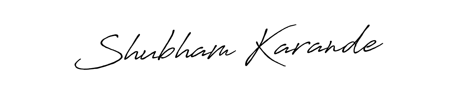 Similarly Antro_Vectra_Bolder is the best handwritten signature design. Signature creator online .You can use it as an online autograph creator for name Shubham Karande. Shubham Karande signature style 7 images and pictures png