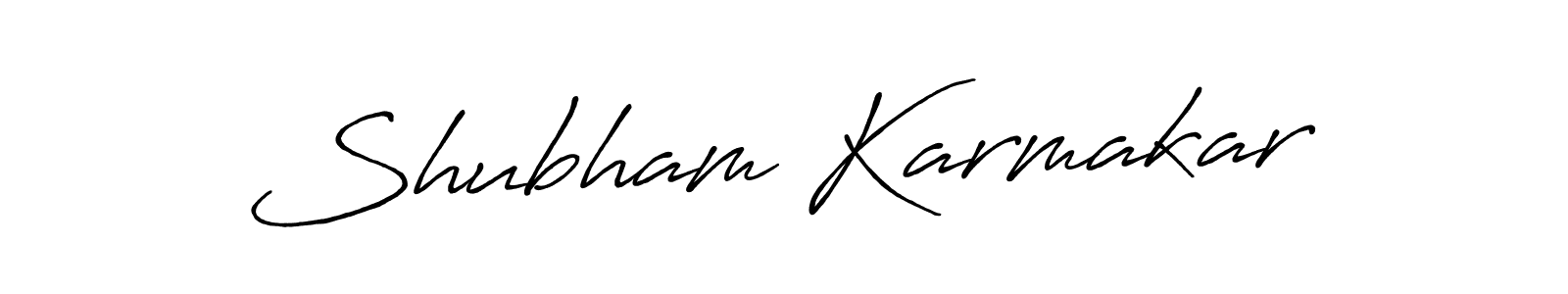 Design your own signature with our free online signature maker. With this signature software, you can create a handwritten (Antro_Vectra_Bolder) signature for name Shubham Karmakar. Shubham Karmakar signature style 7 images and pictures png