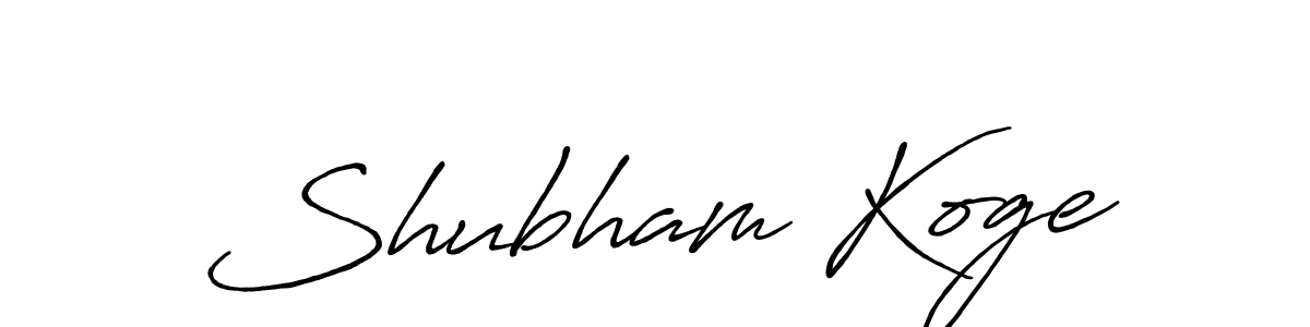 Also we have Shubham Koge name is the best signature style. Create professional handwritten signature collection using Antro_Vectra_Bolder autograph style. Shubham Koge signature style 7 images and pictures png