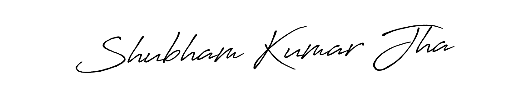 Make a beautiful signature design for name Shubham Kumar Jha. With this signature (Antro_Vectra_Bolder) style, you can create a handwritten signature for free. Shubham Kumar Jha signature style 7 images and pictures png