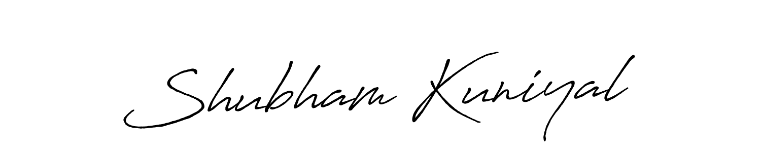 Use a signature maker to create a handwritten signature online. With this signature software, you can design (Antro_Vectra_Bolder) your own signature for name Shubham Kuniyal. Shubham Kuniyal signature style 7 images and pictures png