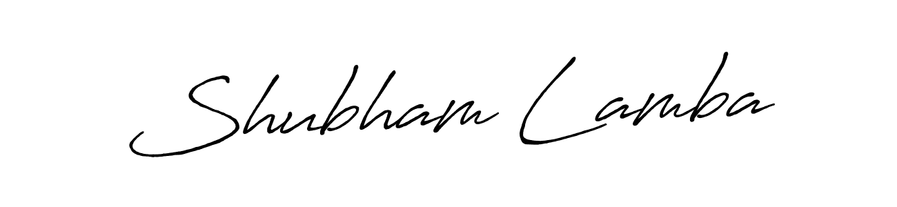 Also we have Shubham Lamba name is the best signature style. Create professional handwritten signature collection using Antro_Vectra_Bolder autograph style. Shubham Lamba signature style 7 images and pictures png