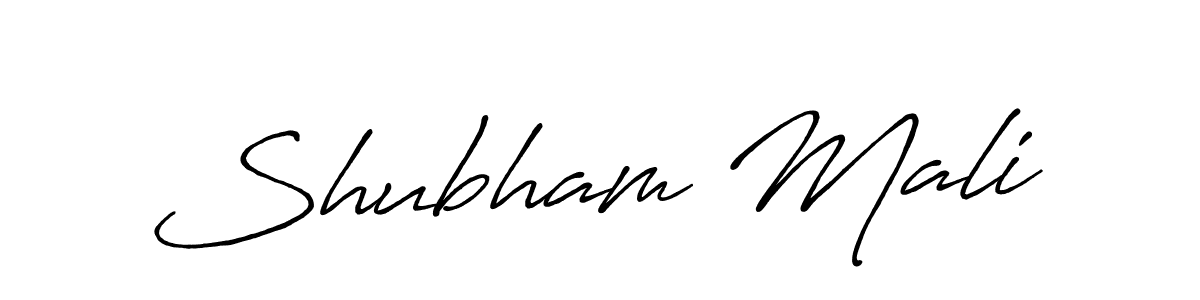 Design your own signature with our free online signature maker. With this signature software, you can create a handwritten (Antro_Vectra_Bolder) signature for name Shubham Mali. Shubham Mali signature style 7 images and pictures png