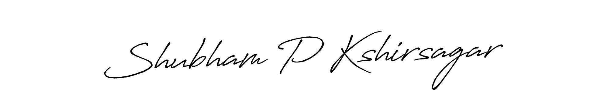 Design your own signature with our free online signature maker. With this signature software, you can create a handwritten (Antro_Vectra_Bolder) signature for name Shubham P Kshirsagar. Shubham P Kshirsagar signature style 7 images and pictures png