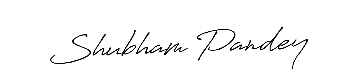 How to make Shubham Pandey name signature. Use Antro_Vectra_Bolder style for creating short signs online. This is the latest handwritten sign. Shubham Pandey signature style 7 images and pictures png