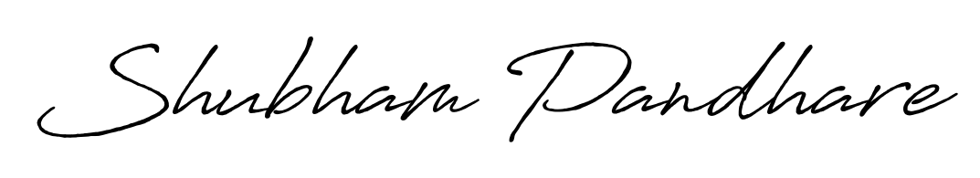 Design your own signature with our free online signature maker. With this signature software, you can create a handwritten (Antro_Vectra_Bolder) signature for name Shubham Pandhare. Shubham Pandhare signature style 7 images and pictures png