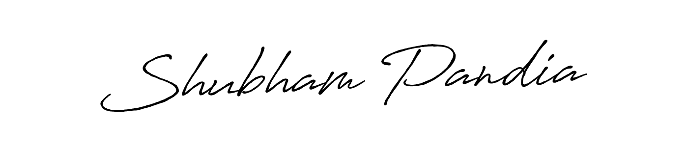 Design your own signature with our free online signature maker. With this signature software, you can create a handwritten (Antro_Vectra_Bolder) signature for name Shubham Pandia. Shubham Pandia signature style 7 images and pictures png