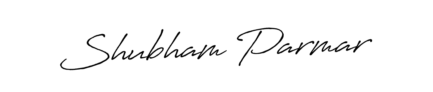 Make a beautiful signature design for name Shubham Parmar. With this signature (Antro_Vectra_Bolder) style, you can create a handwritten signature for free. Shubham Parmar signature style 7 images and pictures png