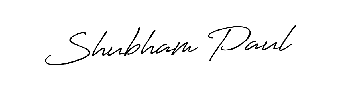 Create a beautiful signature design for name Shubham Paul. With this signature (Antro_Vectra_Bolder) fonts, you can make a handwritten signature for free. Shubham Paul signature style 7 images and pictures png