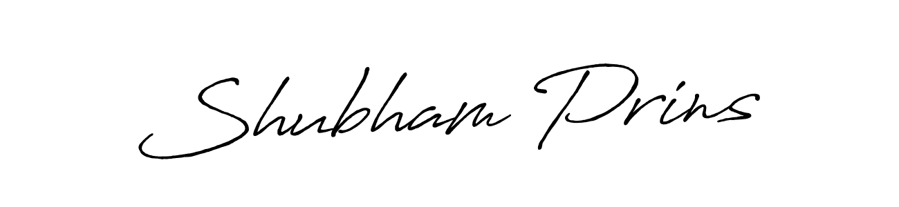 Make a beautiful signature design for name Shubham Prins. With this signature (Antro_Vectra_Bolder) style, you can create a handwritten signature for free. Shubham Prins signature style 7 images and pictures png