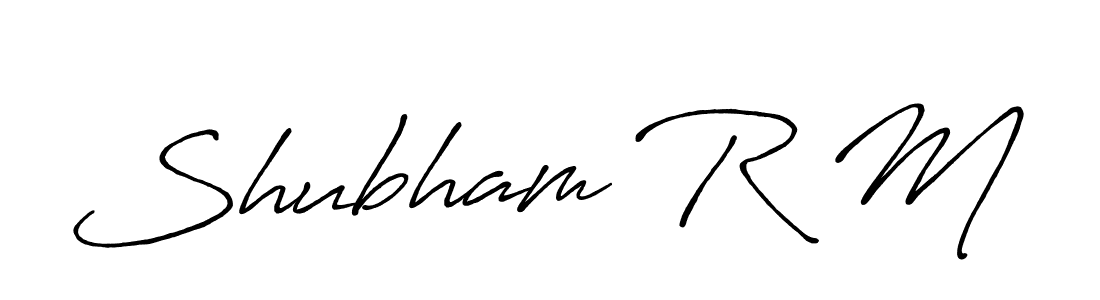 It looks lik you need a new signature style for name Shubham R M. Design unique handwritten (Antro_Vectra_Bolder) signature with our free signature maker in just a few clicks. Shubham R M signature style 7 images and pictures png