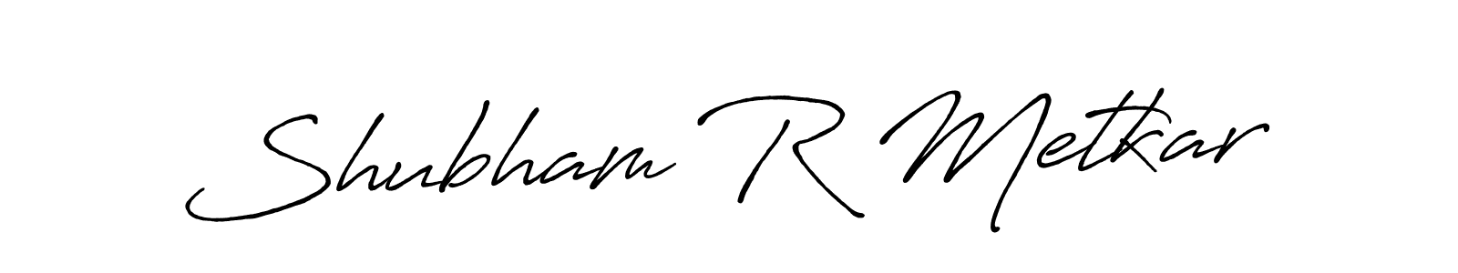 This is the best signature style for the Shubham R Metkar name. Also you like these signature font (Antro_Vectra_Bolder). Mix name signature. Shubham R Metkar signature style 7 images and pictures png