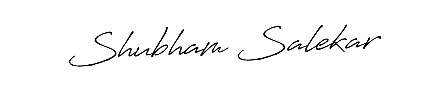 Create a beautiful signature design for name Shubham Salekar. With this signature (Antro_Vectra_Bolder) fonts, you can make a handwritten signature for free. Shubham Salekar signature style 7 images and pictures png