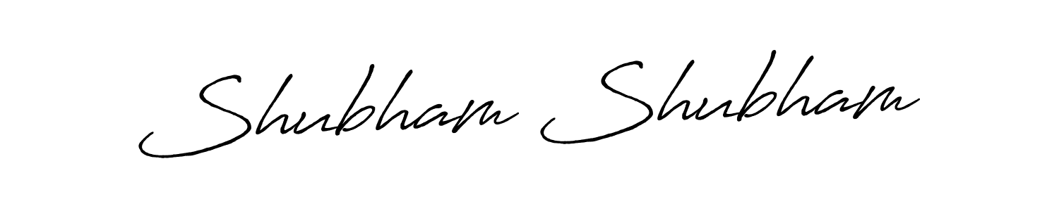 Use a signature maker to create a handwritten signature online. With this signature software, you can design (Antro_Vectra_Bolder) your own signature for name Shubham Shubham. Shubham Shubham signature style 7 images and pictures png