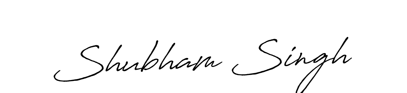 Design your own signature with our free online signature maker. With this signature software, you can create a handwritten (Antro_Vectra_Bolder) signature for name Shubham Singh. Shubham Singh signature style 7 images and pictures png