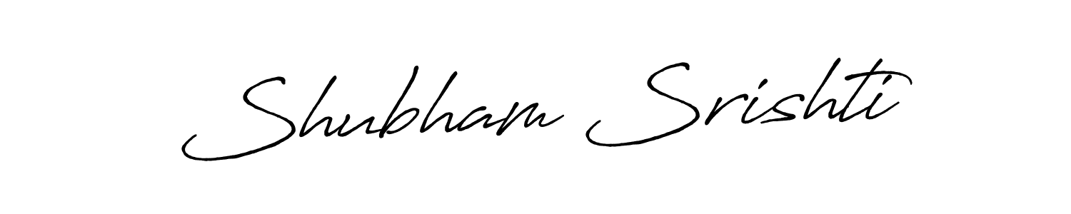 You should practise on your own different ways (Antro_Vectra_Bolder) to write your name (Shubham Srishti) in signature. don't let someone else do it for you. Shubham Srishti signature style 7 images and pictures png