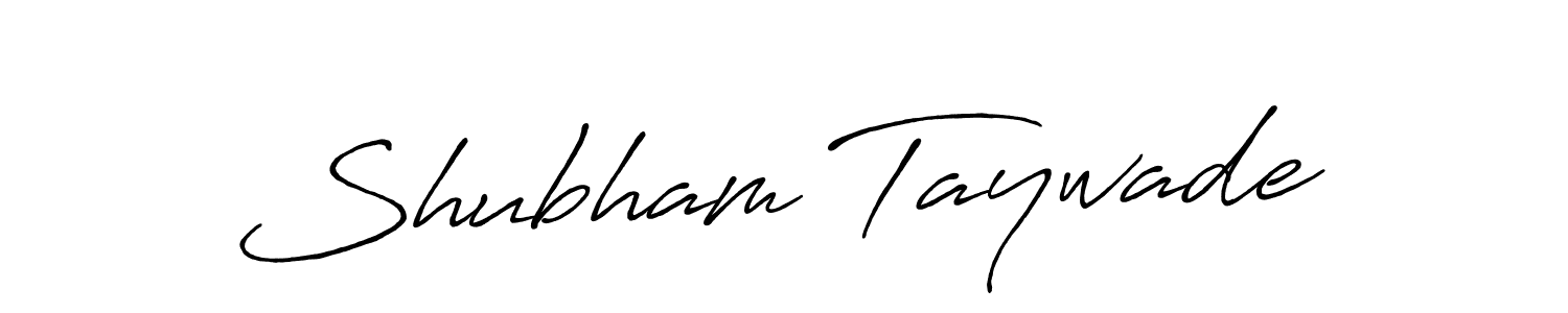 Create a beautiful signature design for name Shubham Taywade. With this signature (Antro_Vectra_Bolder) fonts, you can make a handwritten signature for free. Shubham Taywade signature style 7 images and pictures png