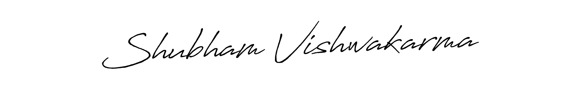 Make a beautiful signature design for name Shubham Vishwakarma. With this signature (Antro_Vectra_Bolder) style, you can create a handwritten signature for free. Shubham Vishwakarma signature style 7 images and pictures png